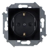Симон 1591432-032 Розетка 2Р+Е чёрный