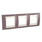 Уника 6.006.576 рамка 3-пост. Хамелеон Лиловый/Беж