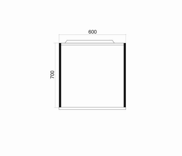 БРУКЛИН 60 (зеркало с подсв543940) бетон