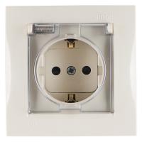 Симон 1590450-031 Розетка 2Р+Е с з/к з/ш IP-44 Сл.кость