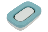 Мыльница открытая "Эллиса" серо -бирюзовая  С843СБИР/19