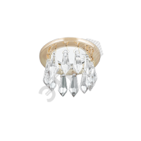 Светильник Gauss Brilliance РТ002 Кристалл/Золото, Gu5.3 1/30