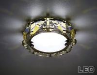 аСвет.точ.S40 G/W 4W 4200K LED золото/матовый