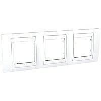 Уника 6.006.18 рамка 3-пост. Хамелеон Белый/Бел