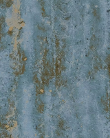 2658AK Обои Wiganford Milenium I мотив мрамор голубой с золотом Комп. винил на флиз.1,06*10