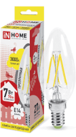 Лампа светодиод.IN HOME LED-СВЕЧА-deko 9Вт 230B E14 3000K прозр (6183)