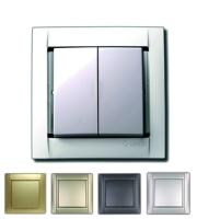 Симон 34398-38 Выключатель  Графит 2-кл