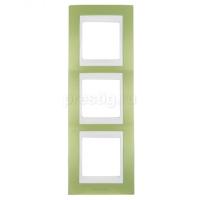Уника 6.006.863 рамка 3-пост. Хамелеон Зеленое яблоко/Бел