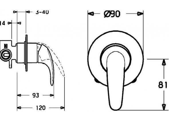 Смеситель встр.PICO(видим.часть50709003+перехViva4425000+корпус скрыт.Vario50500100)