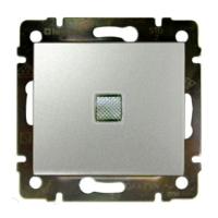 Легранд 770110 Выключатель 1-кл с индик. Алюминий