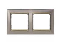 Легранд 770362 Рамка 2-пост Титан/Золото