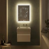 Зеркало TECNO c LED 60 с подсветкой, TE.mi.60 с функцией антизап, белое глянцевое