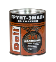 Грунт-эмаль ДАЛИ / DALI 3в1 молотковая Серая, 2л / 29337