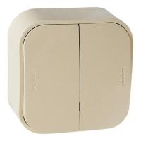 Легранд 782232 выкл 2-кл 10А беж. нар Quteo