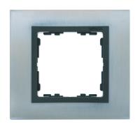 Симон 82817-37 Рамка 1-пост Нерж.сталь+Графит