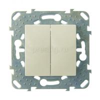 Уника 5.213.25ZD Переключатель 2-кл Бежевый в рамку