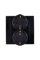 Симон 1590459-032 Розетка двойная 2Р+Е чёрный