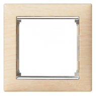 Легранд 770381 Рамка 1-пост Светлое дер/Серебро