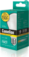 5797 Лампа св/д Camelion ЛОН A65 E27 17W(1470lm 270°) 3000K 2K мат130x65 пласт LED17-A65/830/E27