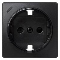 Симон 73041-62 Накладка розетки 2к+з Графит