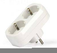 Разветвитель SmartBuy 2 роз.16А (АБС-пластик, линейный, земля, белый) SBE-16-A02-2z (631063)