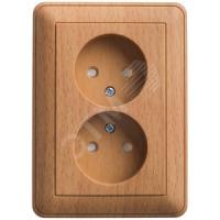 Розетка W59 РС16-254-88 2-пост. б/з Бук