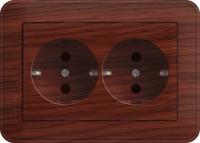 Розетка W59 РС16-255-98 2-пост. с/з Мореный дуб