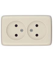 Розетка РА16-143-01 двойная Сл.кость HEGEL