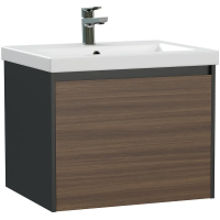 CERSANIT GRANDE 60 (тумба подвес.64759 + рак.COMO 60 S-UM-COM60/1-w) ЧЕРНЫЙ ОРЕХ