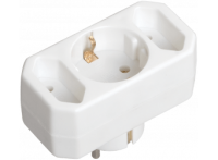 Тройник IEK Т-01/01-2 1 круглое+2 плоских места