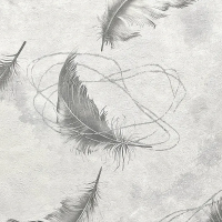 8872-15SL Обои Solo Soft Air Перья серые на серо-бежевом фоне к SL8873-05 Комп. винил на флиз1,06*10