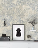 20627АК Обои/Wiganford/Crystal stone/Мотив мрамор бежевый с серебром/Комп.винил на флизе1,06*10,05