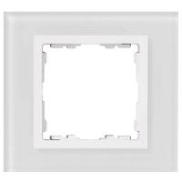 Симон 82617-60 рамка 1-пост Бел.стекло