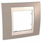 Уника 6.002.574 рамка 1-пост. Хамелеон Коричневый/Беж