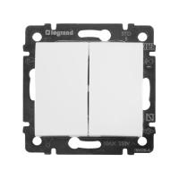 Легранд 774405 Выключатель 2-кл Белый