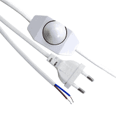 Шнур д/бра 1,6м белый с диммером