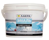 Эмаль акрил. белая мат. 2,5кг универсал Лакра