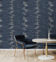 285309 Обои Accento Meet Point зигзаг золот.-синий к 285319 Комп.винил на флиз. 1,06*10 РАСПРОДАЖА