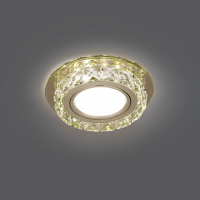 Светильник Gauss Backling BL043 кругл. Шампань/Кристалл/Хром, Gu5.3, LED 2700K 1/40