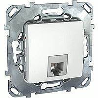 Уника 5.492.18ZD Розетка ТЛФ бел