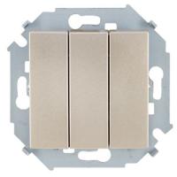 Симон 1591391-034 Выключатель 3-кл. шампань