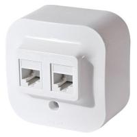 Легранд 782221 Розетка телеф.+комп. Белая