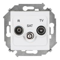 Симон 1591466-030 Розетка R-TV-SAT Белая