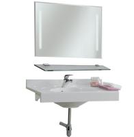 ОТЕЛЬ 80 (зеркало80+полка стекло80+раковина)