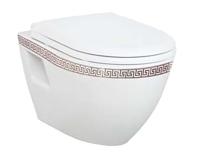 Унитаз подвес CREAVIT DEKOR VERSACI ЗОЛОТО+сид/микролифт TP325.001W+KC3131 ЛУЧШАЯ ЦЕНА Унитаз подвес CREAVIT DEKOR VERSACI ЗОЛОТО+сид/микролифт TP325.001W+KC3131 ЛУЧШАЯ ЦЕНА