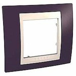 Уника 6.002.572 рамка 1-пост. Хамелеон Гранат/Беж