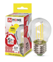 АСД Лампа светодиод. LED-ШАР-deko 5Вт 230B E27 3000K прозр (7700)