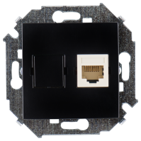 Симон 1591598-032 Розетка RJ45 чёрная
