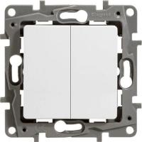 Легранд 672202 Выключатель 2-кл Белый