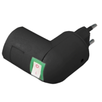 Ecola переходник вилка-патрон E27 с выкл. Черный APT7SBEAY